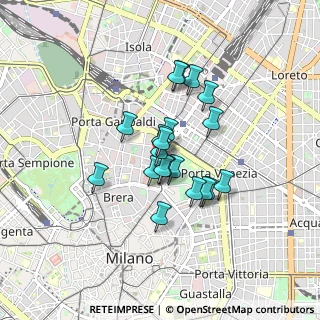 Mappa Via Privata Cesare Mangili, 20121 Milano MI, Italia (0.608)