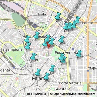 Mappa Via Mangili Cesare, 20121 Milano MI, Italia (0.9655)