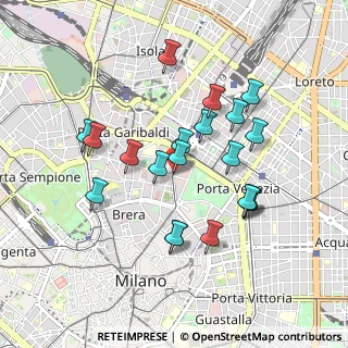 Mappa Via Mangili Cesare, 20121 Milano MI, Italia (0.8335)