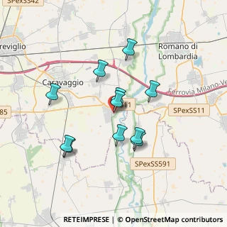 Mappa Vicolo del Forno, 24050 Mozzanica BG, Italia (3.07273)