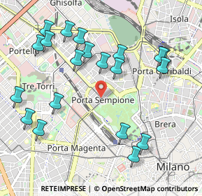 Mappa Piazza Sempione, 20121 Milano MI, Italia (1.146)