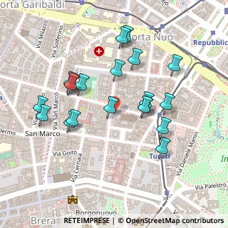 Mappa Piazza Sant' Angelo, 20121 Milano MI, Italia (0.2295)