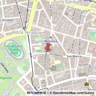 Mappa Corso Giuseppe Garibaldi,  50, 20121 Milano, Milano (Lombardia)