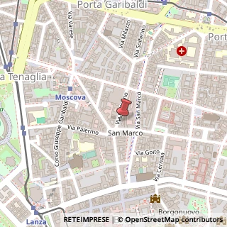 Mappa Via Solferino, 22, 20124 Milano, Milano (Lombardia)