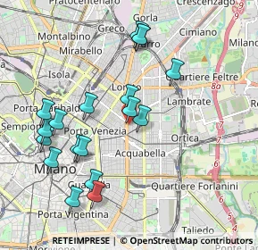 Mappa Via A. D'Aosta, 20129 Milano MI, Italia (2.01556)