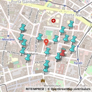 Mappa Via San Fermo, 20121 Milano MI, Italia (0.252)