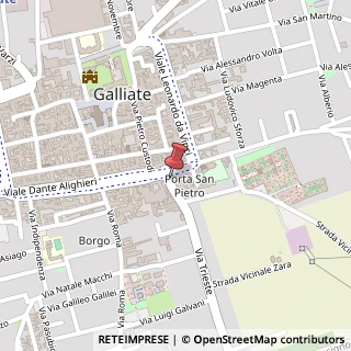 Mappa Viale Beato Quagliotti, 33, 28066 Galliate, Novara (Piemonte)
