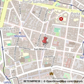 Mappa Via San Marco, 21a, 20121 Milano, Milano (Lombardia)