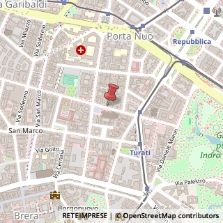Mappa Via della Moscova, 18, 20121 Milano, Milano (Lombardia)