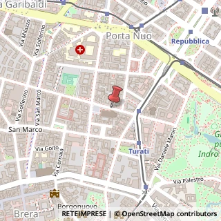 Mappa Via della Moscova,  16, 20121 Milano, Milano (Lombardia)