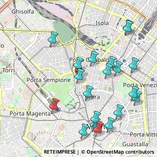 Mappa Via Tommaso da Cazzaniga, 20121 Milano MI, Italia (1.199)