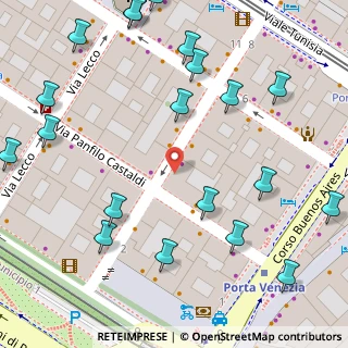 Mappa Tadino 6, 20124 Milano MI, Italia (0.091)