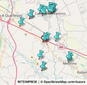 Mappa Via Celotto, 36040 Grisignano di Zocco VI, Italia (4.3965)