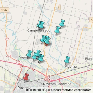 Mappa Via Cà Ponte, 35011 Campodarsego PD, Italia (3.056)
