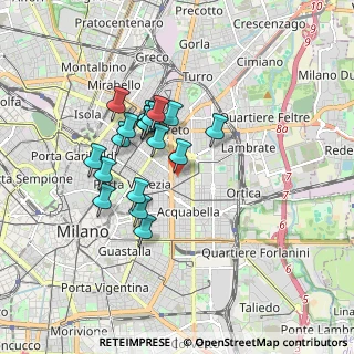 Mappa Via Bronzino, 20133 Milano MI, Italia (1.41611)