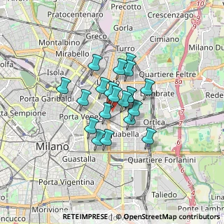 Mappa Via Bronzino, 20133 Milano MI, Italia (1.076)