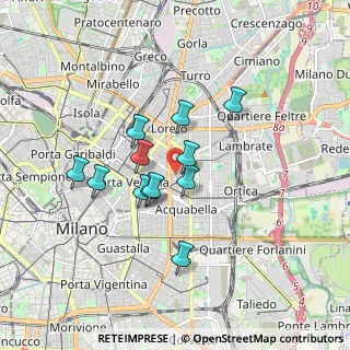 Mappa Via Bronzino, 20133 Milano MI, Italia (1.35583)