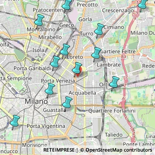 Mappa Via Bronzino, 20133 Milano MI, Italia (2.44167)