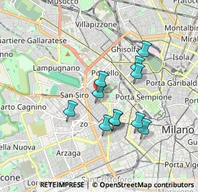 Mappa Via Monte Cervino, 20149 Milano MI, Italia (1.46455)