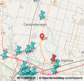 Mappa Via Camillo Benso Conte di Cavour, 35011 Campodarsego PD, Italia (6.5935)