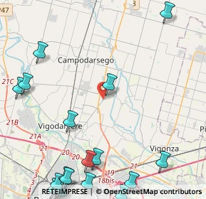 Mappa Via Camillo Benso Conte di Cavour, 35011 Campodarsego PD, Italia (6.798)