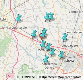 Mappa Via Monte Sabotino, 35035 Mestrino PD, Italia (6.14833)