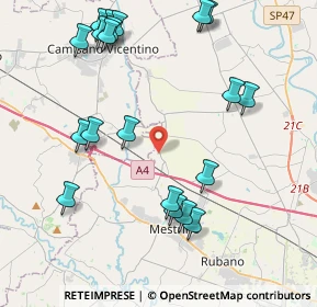 Mappa Via Monte Sabotino, 35035 Mestrino PD, Italia (4.7605)