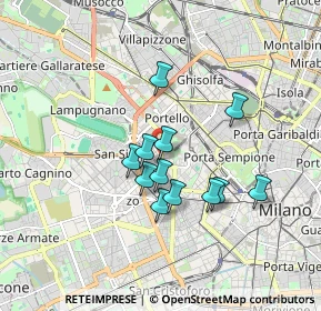 Mappa V.le Berengario, 20149 Milano MI, Italia (1.36083)