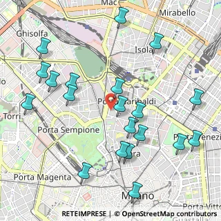Mappa Via Pinamonte da Vimercate, 20121 Milano MI, Italia (1.1825)