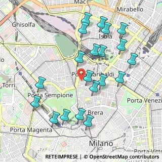 Mappa Via Pinamonte da Vimercate, 20121 Milano MI, Italia (1.0515)