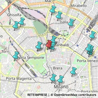 Mappa Via Pinamonte da Vimercate, 20121 Milano MI, Italia (1.1245)