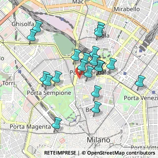 Mappa Via Pinamonte da Vimercate, 20121 Milano MI, Italia (0.8625)