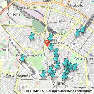 Mappa Via Pinamonte da Vimercate, 20121 Milano MI, Italia (1.2375)