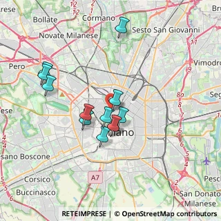 Mappa Via Pinamonte da Vimercate, 20121 Milano MI, Italia (3.13083)