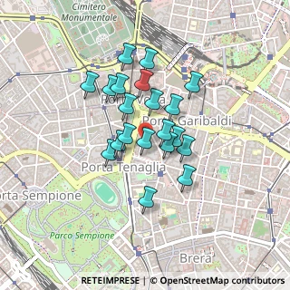 Mappa Via Pinamonte da Vimercate, 20121 Milano MI, Italia (0.3275)