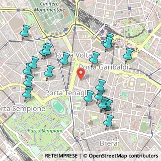 Mappa Via Pinamonte da Vimercate, 20121 Milano MI, Italia (0.5525)