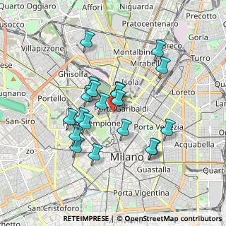 Mappa Via Pinamonte da Vimercate, 20121 Milano MI, Italia (1.539)