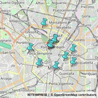 Mappa Via Pinamonte da Vimercate, 20121 Milano MI, Italia (1.38364)