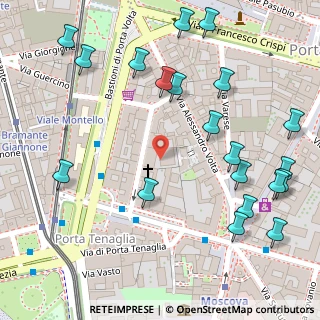 Mappa Via Pinamonte da Vimercate, 20121 Milano MI, Italia (0.169)