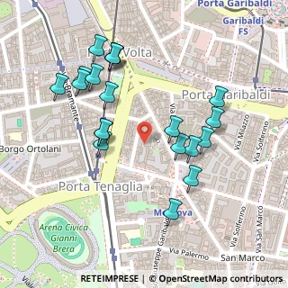 Mappa Via Pinamonte da Vimercate, 20121 Milano MI, Italia (0.247)