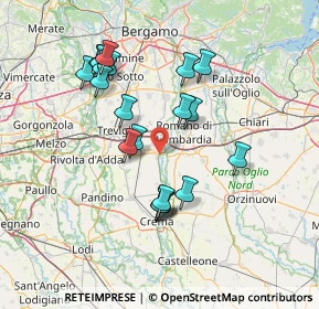 Mappa Via Guglielmo Marconi, 24050 Mozzanica BG, Italia (13.5955)