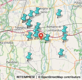 Mappa Via Guglielmo Marconi, 24050 Mozzanica BG, Italia (7.06188)