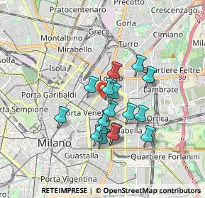 Mappa Via Giovanni Battista Morgagni, 20129 Milano MI, Italia (1.38471)