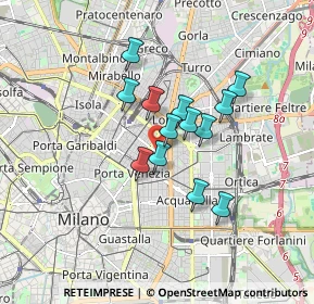 Mappa Via Giovanni Battista Morgagni, 20129 Milano MI, Italia (1.25846)