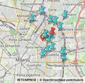 Mappa Via Giovanni Battista Morgagni, 20129 Milano MI, Italia (1.45375)