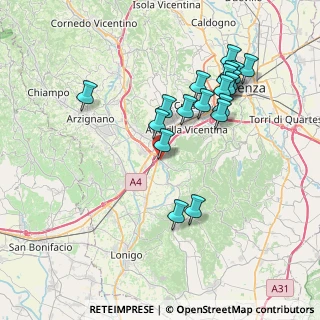Mappa Via Alcide De Gasperi, 36040 Brendola VI, Italia (7.51947)