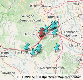 Mappa Via Alcide De Gasperi, 36040 Brendola VI, Italia (9.15385)