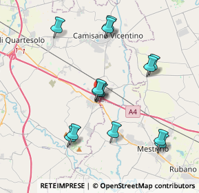 Mappa A4 Torino - Trieste, 36040 Grisignano di Zocco VI, Italia (3.84231)