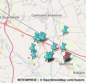 Mappa A4 Torino - Trieste, 36040 Grisignano di Zocco VI, Italia (3.53211)