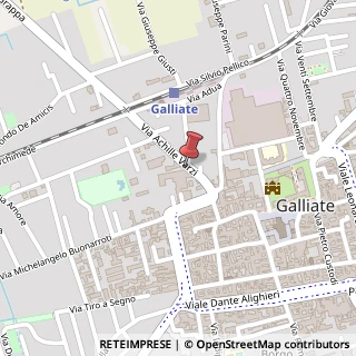 Mappa Via Achille Varzi, 19, 28066 Galliate, Novara (Piemonte)